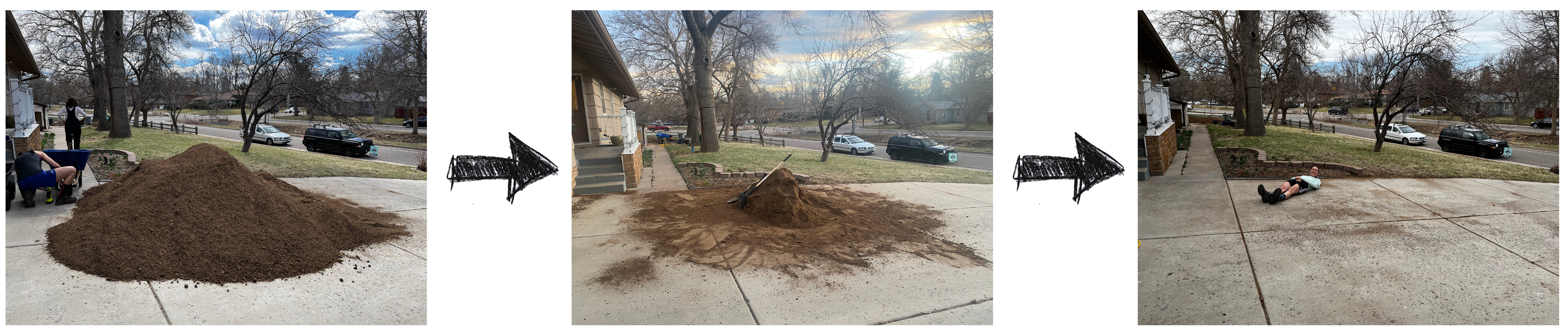 Getting the Garden Ready - dirt pile